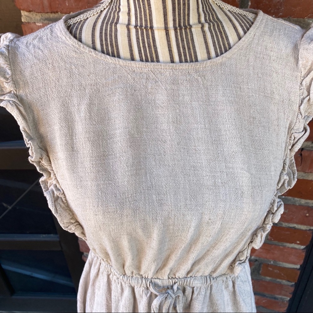 Flax/Rayon Ruffle Dress - Picture 9 of 9
